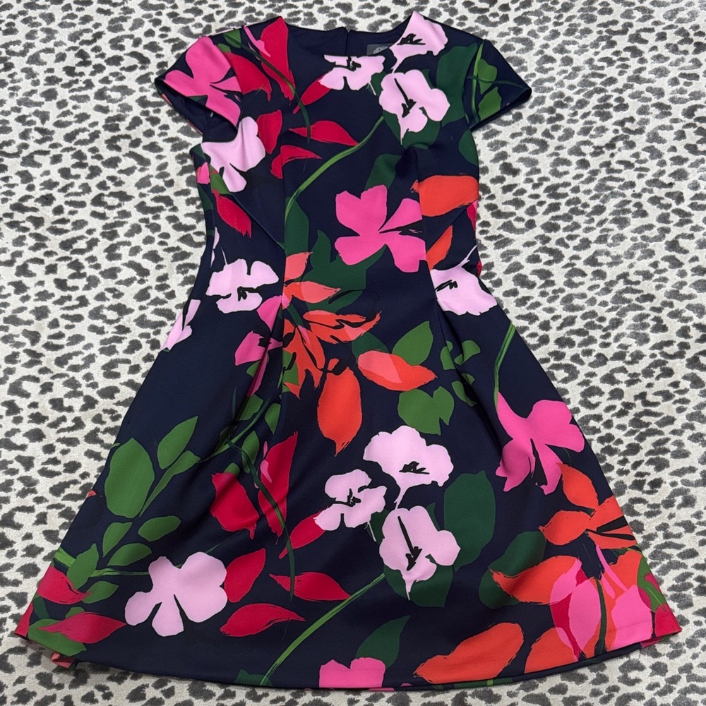 Vince Camuto Floral Dress - Pink, Green, and Red